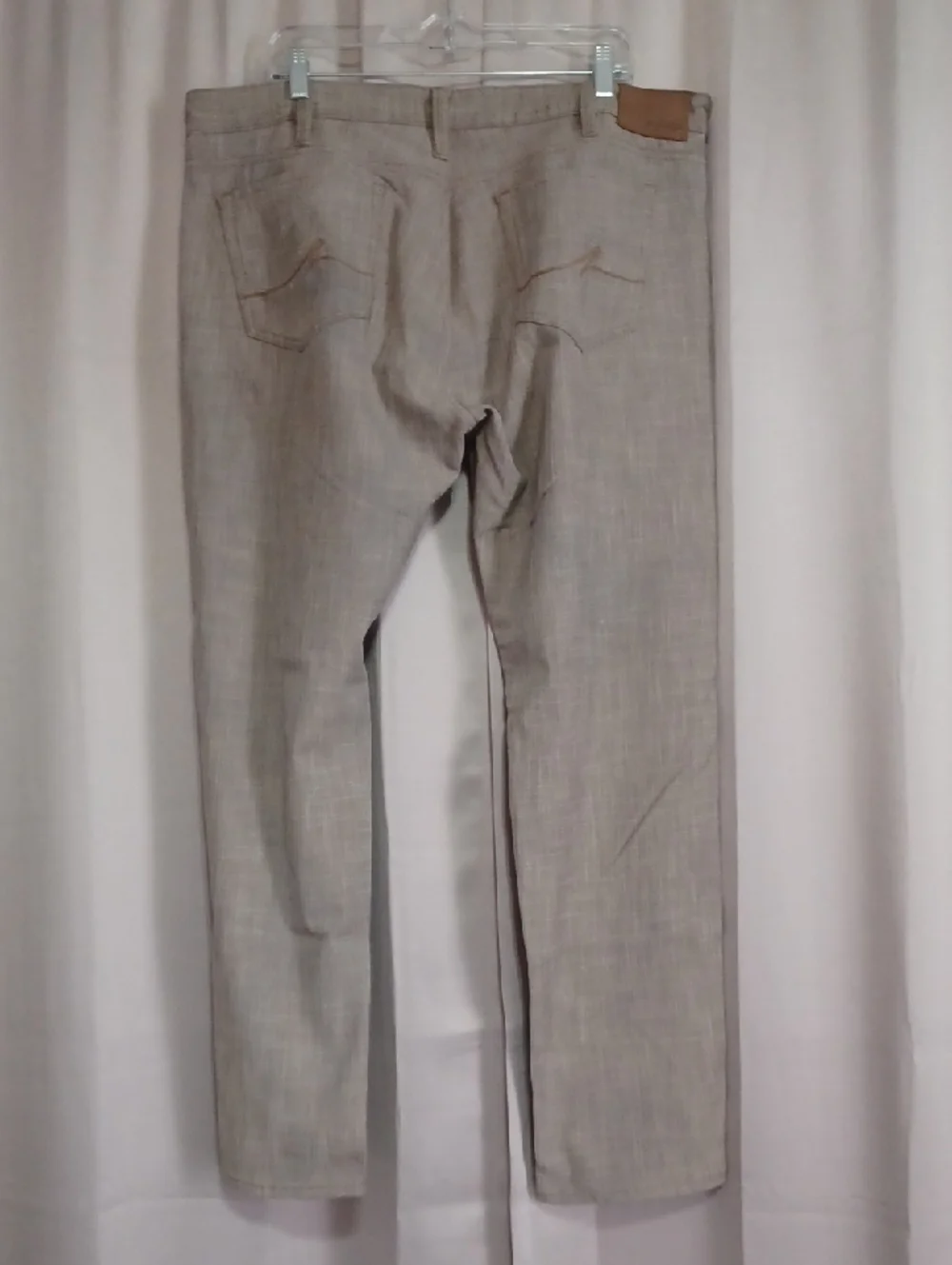34Heritage Courage Tan Cross Hatch Twill Slacks 40/32 Double Belt Loops 5 Pocket
